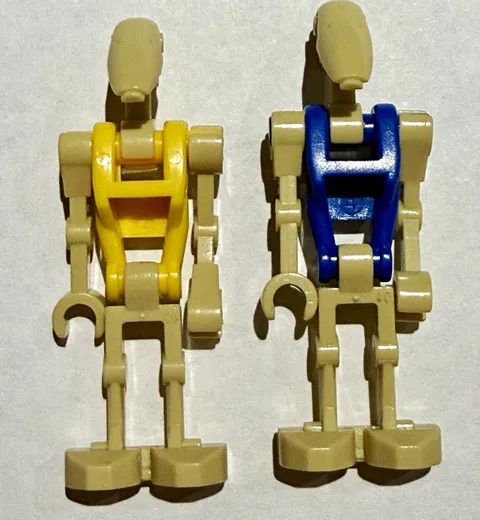LEGO Star Wars Battle Droid Commander Yellow & Pilot Blue Minifigure Lot