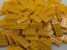 Lego Lot x120 New Bright Light Orange Plate 2 x 4 # 3020