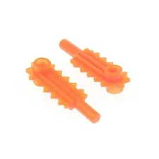 2x LEGO Figures Tool Chainsaw Blade Transparent Neon Orange 6117 28652