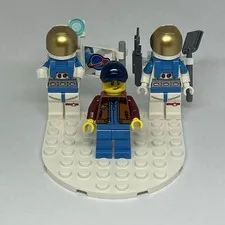 Lot Of 3 Lego City Lunar Research  Astronaut Minifigure (cty1414, 1408, 1414) S1