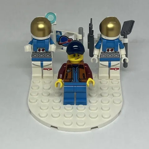 Lot Of 3 Lego City Lunar Research  Astronaut Minifigure (cty1414, 1408, 1414) S1