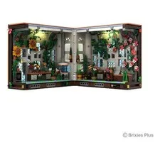 New Brixies SCH222 605 PLUS Flower Shop Book Nook Building Set