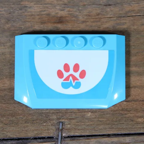 LEGO Friends Medium Azure Wedge 4x6x2/3 Triple Curved Paw Print Heartbeat
