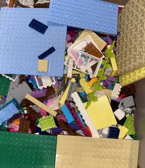 LEGO 100pc Bulk Lot Mixed Bricks Plates Tiles Windows Parts Pieces Multicolor