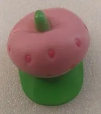 Strawberry Shortcake ~ Pink, Green & White Trim Hat ~PVC For 3" Mini Doll Figure