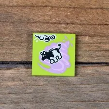 LEGO Vidiyo Tile 2 x 2 BeatBit Album Cover - Cow in Tornado 3068pb1594
