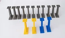 15x LEGO 4476b Support 2 x 4 x 5 Stanchion Inclined, 5mm Wide Posts Mixed Colors