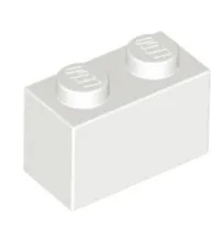 LEGO White 1x2 Brick (3004) - 100 New Pieces - Building Bricks