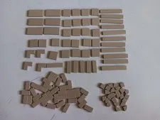 LEGO BULK LOT OF 110 DARK TAN SMOOTH TILES 1X1 1X2 1X3 1X6 2X2 2X4