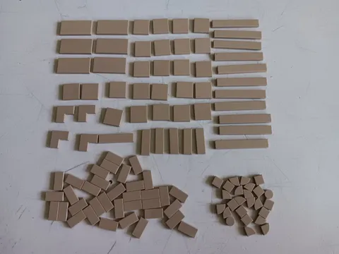 LEGO BULK LOT OF 110 DARK TAN SMOOTH TILES 1X1 1X2 1X3 1X6 2X2 2X4