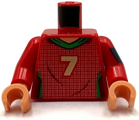 Lego New Minifigure Torso Soccer Football Jersey Portugal  Cristiano Ronaldo