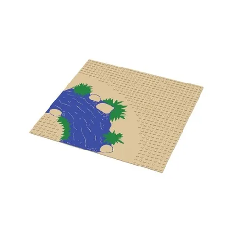 LEGO 6766 -  Baseplate 32 x 32 w/ 7-Stud Road Curve & River Blue/Green Pattern