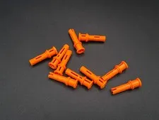 LEGO - 10x - Technic Pin - Pin 3L With Friction Ridges - Orange - 32054