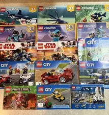 Lot of 15 Lego Manuals Instructions Books - Creator, Star Wars, City, Minecraft