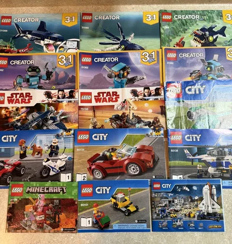 Lot of 15 Lego Manuals Instructions Books - Creator, Star Wars, City, Minecraft