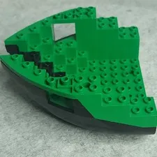 LEGO 6050c04 Boat Hull 12 x 12 x 5 1/3 Green Top 6050 6051 Black x1 Vintage