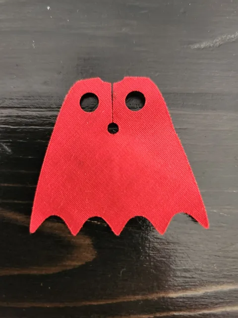 LEGO Minifigure Cape Red / Black 522pb003. Two-sided Cape.