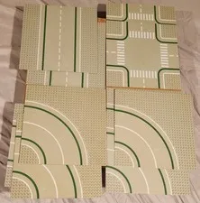 LEGO City Street Intersection Road Baseplates – Lot of 10 Vintage 