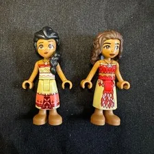 LEGO Disney Moana Mini Doll Figures Lot of 2 Princess Friends Style Minifigures