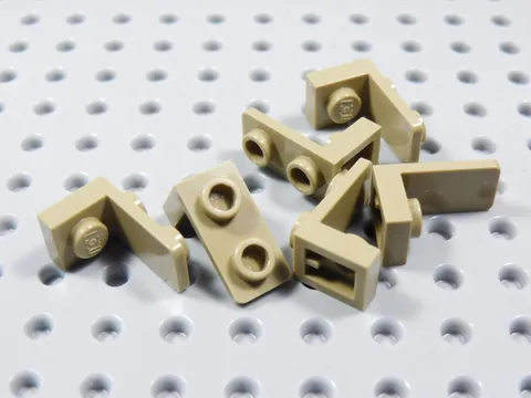 LEGO Lot of 6 Dark Tan 1x1-1x2 Inverted Brackets BR