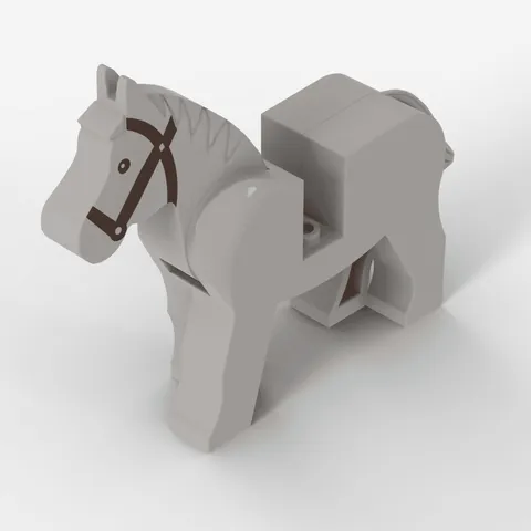 LEGO® Animal, Land: 4493c01pb04 - White - Used