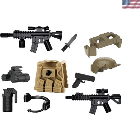 Enhance Your LEGO Minifigures with Battle Bag Marine Weapons Pack & Accessories
