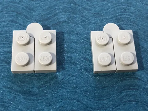 LEGO PART 2429c01 HINGE PLATE 1X4 SWIVEL 2 PIECES (GRAY)