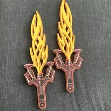 Lot 2 LEGO Bionicle Foam Flame Sword Blazer Claw 2005 Prop Cosplay Costume