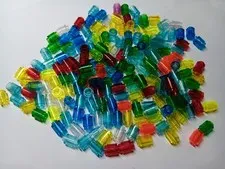 LEGO BULK LOT OF 192 TRANS 1X1 ROUND BRICKS OPEN STUD MIXED COLORS #3062B