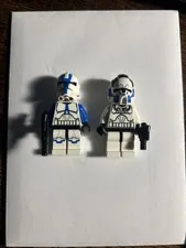 Lego Star Wars Rare Clone Wars 501st Pilot CRACKED TORSO 75004 Minifigure 