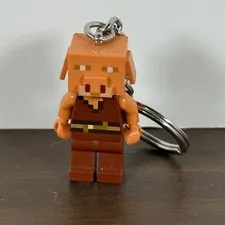LEGO Minecraft Piglin Minifigure Keychain 854244 Video Game Key Ring Collectible