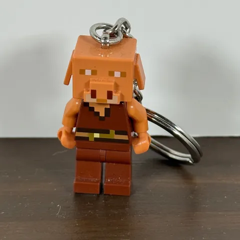 LEGO Minecraft Piglin Minifigure Keychain 854244 Video Game Key Ring Collectible