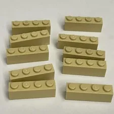 Lego 3010 Beige Replacement Parts Pieces Lot of 10