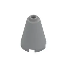 LEGO 20x Light Gray Cone 2 x 2 x 2 - Open Stud inv.625
