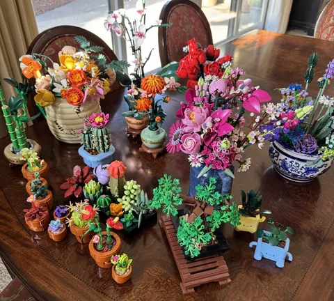 LEGO Botanical Built Flower Bouquet Plants & Flowers Bulk Lot (15 Sets)