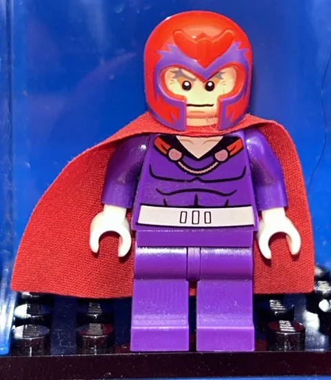 Lego Marvel Super Heroes Minifigure SH0031 SH031 SH31 Magneto Purple/Red Outfit
