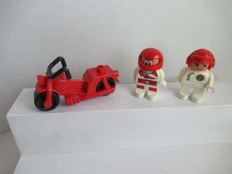 Lego Duplo Red Motorcycle with 2 Riders