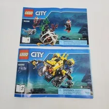 Lego City Instruction Manuals Only Books #60092  Volume 1 & 2 Some Damage