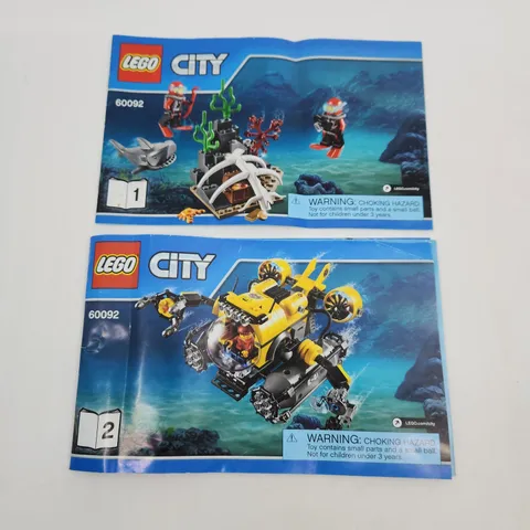 Lego City Instruction Manuals Only Books #60092  Volume 1 & 2 Some Damage