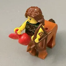 LEGO Centaur Minifigure w/ Brown Horse Body, Bow & Red Apple Accessory