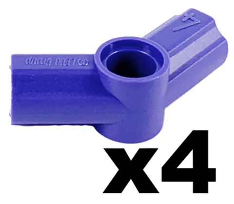 Lego Violet TECHNIC Axle Pin Connector Angled #4 Qty 4 Part 32192 T1