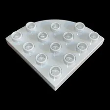 light gray Duplo 4X4 wedge shaped plate- combined shipping (GRAY16)
