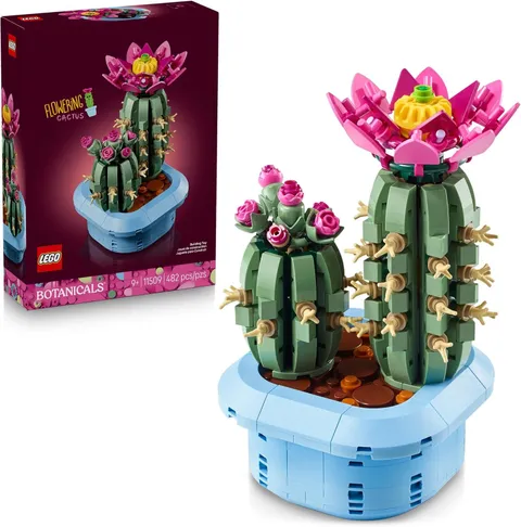 LEGO Botanicals Flowering Cactus Building Toy - Crafting Kit for Girls & Boys,