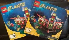 Lego 8077 Atlantis Exploration HQ Instruction Manual Books 1 and 2 ONLY 