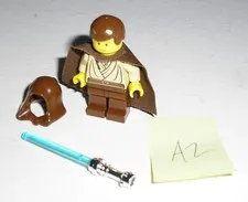 Lego Star Wars OBI-WAN KENOBI (Young, Padawan Braid Pattern) Minifigure 7203 *A2