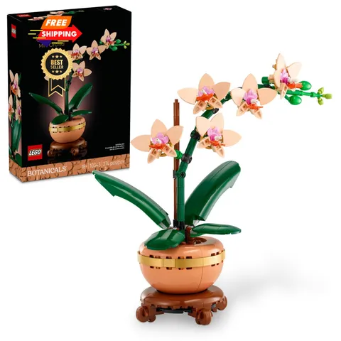 LEGO Botanicals Mini Orchid Building Set - Artificial, Fake Multicolor