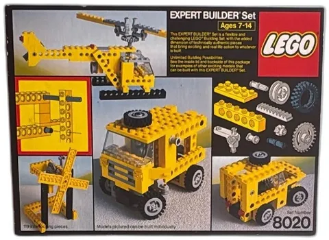 Lego Expert Builder Set 8020 Vintage 1984 Technic Yellow Utility Truck Complet