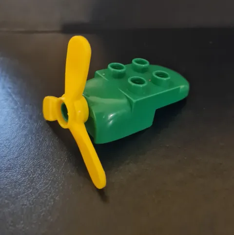DUPLO LEGO Green Airplane Cargo Engine, Yellow Propeller, 62679, 62670