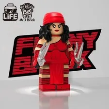 CUSTOM LEGO ELEKTRA MINIFIGURE LIFEBRICK FUNNYBRICK MARVEL COMICS DAREDEVIL