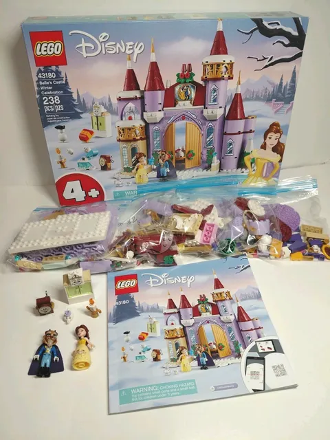 LEGO Disney Beauty & the Beast Belle's Castle Winter Celebration 43180 COMPLETE